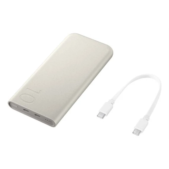 Samung EB-P3400XUEGEU Power bank / külső akkumulátor 2x USB-C 10000mAh, 25W, bézs
