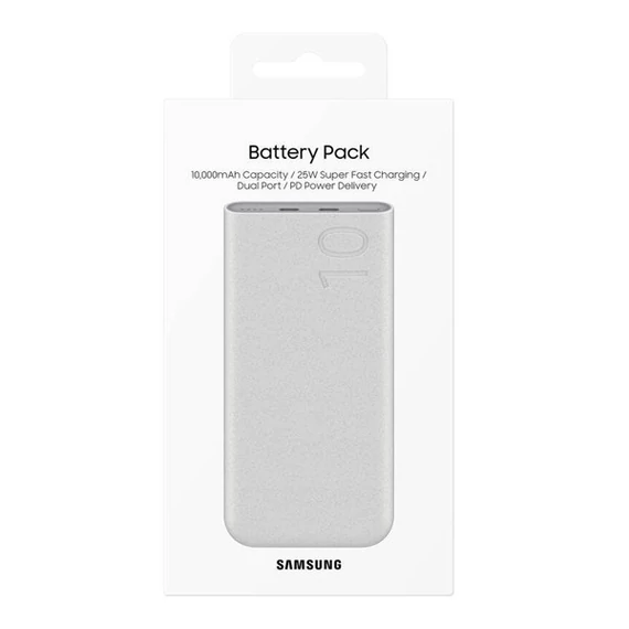 Samung EB-P3400XUEGEU Power bank / külső akkumulátor 2x USB-C 10000mAh, 25W, bézs