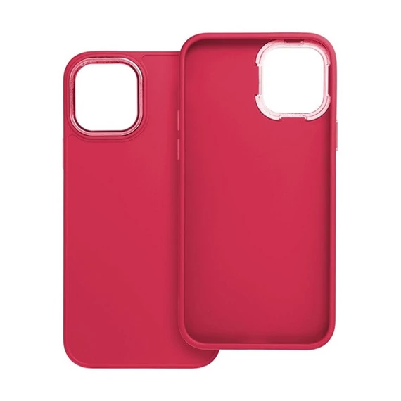 Frame Apple iPhone 12/12 Pro közepesen ütésálló tok kameravédő kerettel, magenta