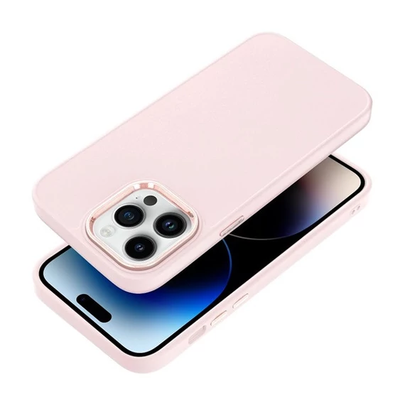 Frame Apple iPhone 14 Pro Max közepesen ütésálló tok kameravédő kerettel, rózsaszín