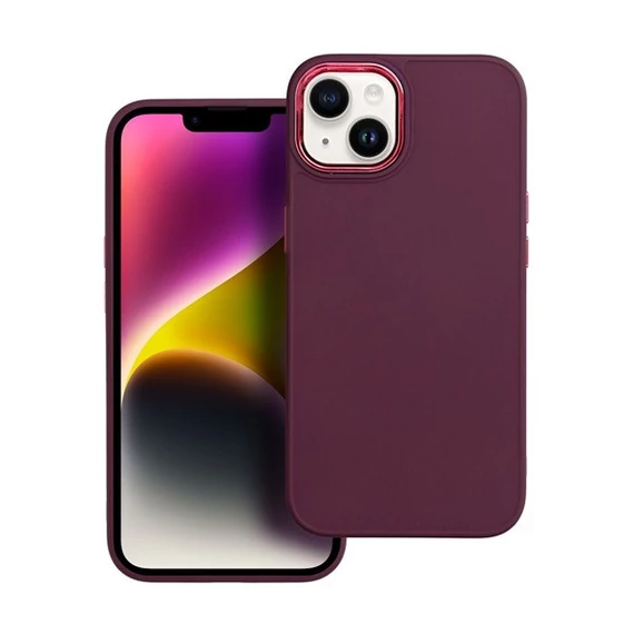 Frame Samsung Galaxy A14 4G/A14 5G  közepesen ütésálló tok kameravédő kerettel, lila