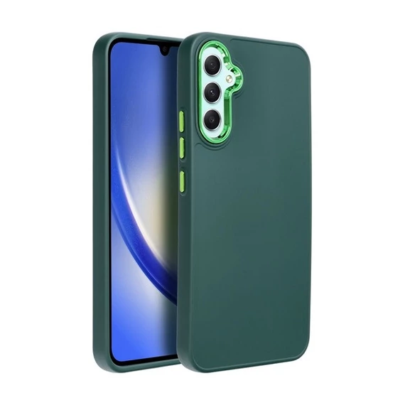 Frame Samsung Galaxy A34 5G közepesen ütésálló tok kameravédő kerettel, zöld