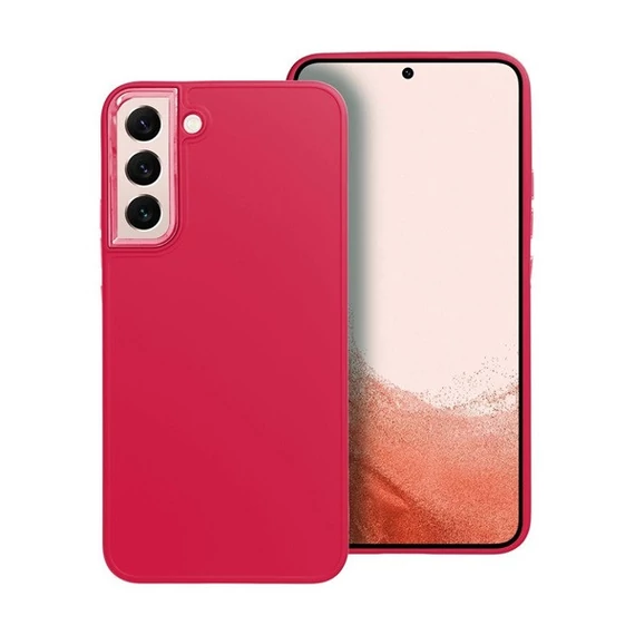 Frame Samsung Galaxy S22 Plus közepesen ütésálló tok kameravédő kerettel, magenta