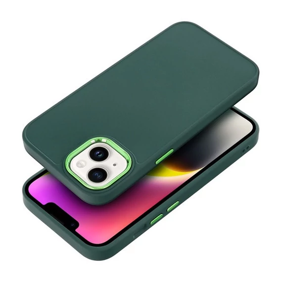 Frame Xiaomi Redmi 12C közepesen ütésálló tok kameravédő kerettel, zöld
