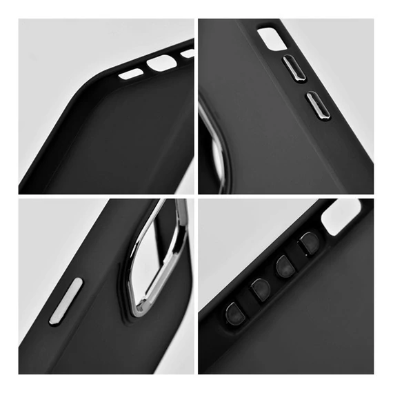 Frame Xiaomi Redmi 9C/9C NFC közepesen ütésálló tok kameravédő kerettel, fekete