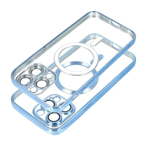 Electro Mag Apple iPhone 11 Pro Max MagSafe szilikon tok kameravédő-lencsével, kék
