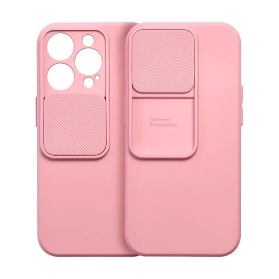 Slide Apple iPhone 11 Pro Max, kameravédős szilikon tok, rózsaszín