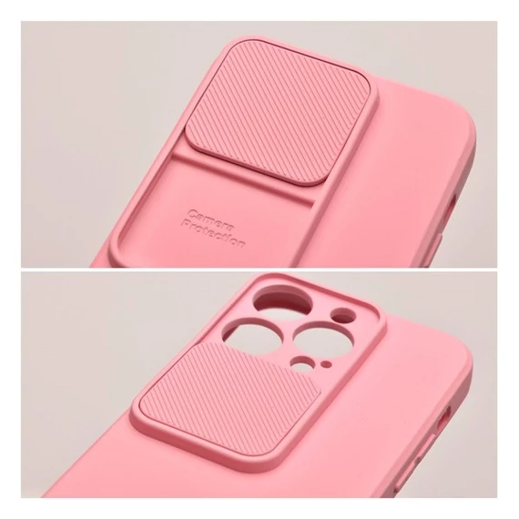 Slide Apple iPhone 11 Pro Max, kameravédős szilikon tok, rózsaszín