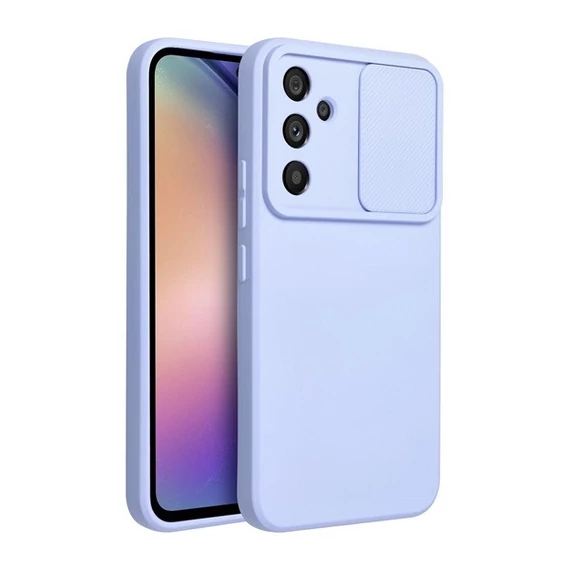 Slide Samsung Galaxy A54 5G, kameravédős szilikon tok, levendula