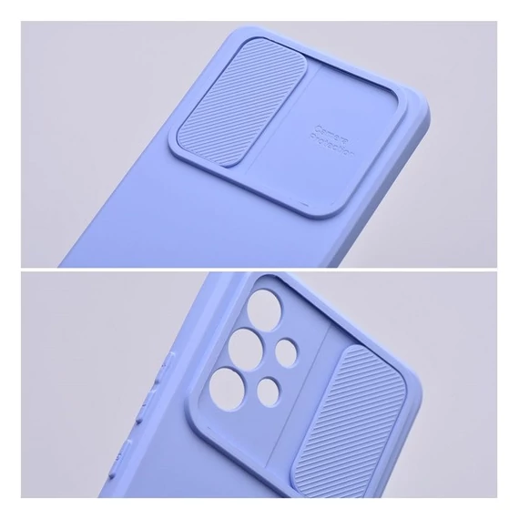 Slide Samsung Galaxy A54 5G, kameravédős szilikon tok, levendula