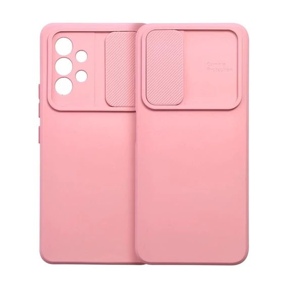 Slide Samsung Galaxy A54 5G, kameravédős szilikon tok, rózsaszín