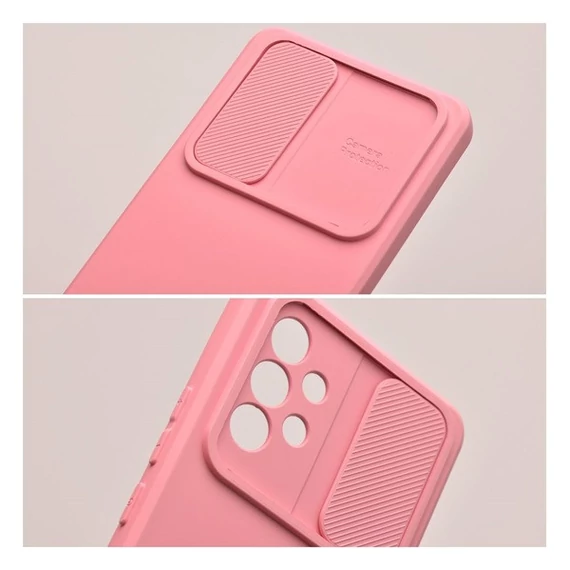 Slide Samsung Galaxy A54 5G, kameravédős szilikon tok, rózsaszín