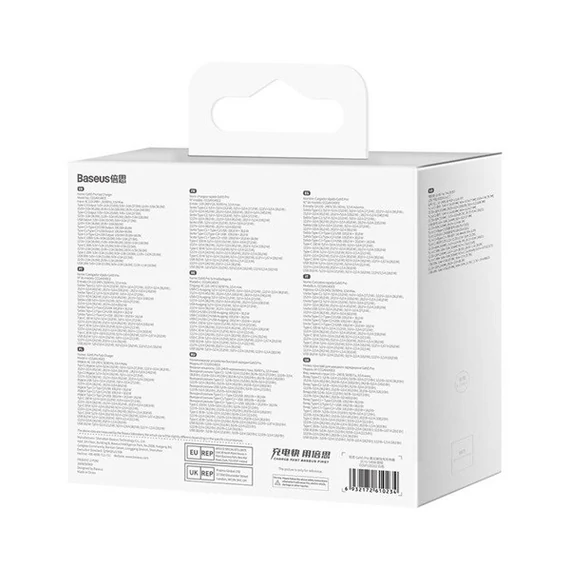 Baseus GaN5 Pro hálózati töltő 2xUSB-C + USB-A, 140W, fehér