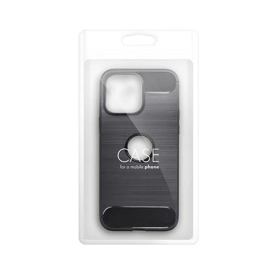 Forcell Carbon hátlap tok, Apple iPhone 15 Plus , fekete
