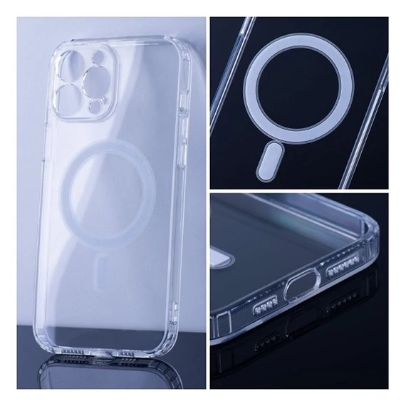 Magsafe szilikon tok Apple iPhone 15 Pro, átlátszó