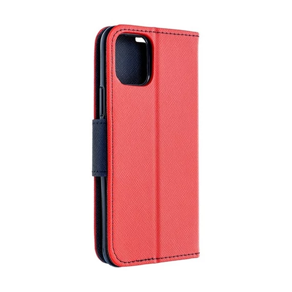 Fancy Apple iPhone 15 Pro Max flip tok, piros/kék