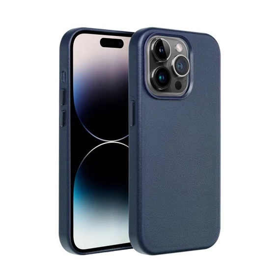 Magsafe műbőr tok Apple iPhone 15 Plus , indigo kék