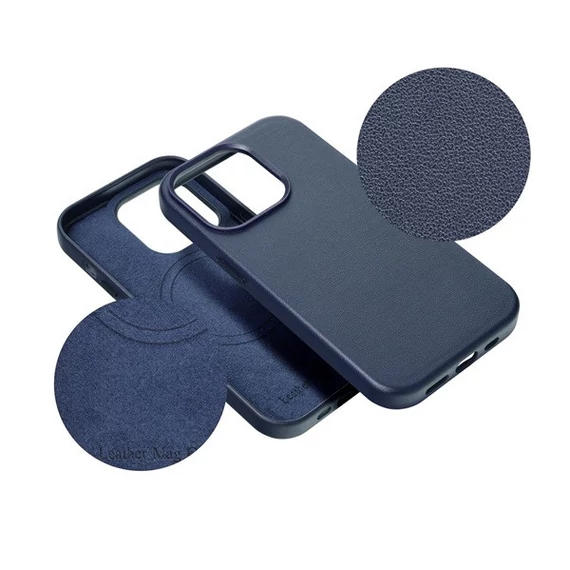 Magsafe műbőr tok Apple iPhone 15 Plus , indigo kék