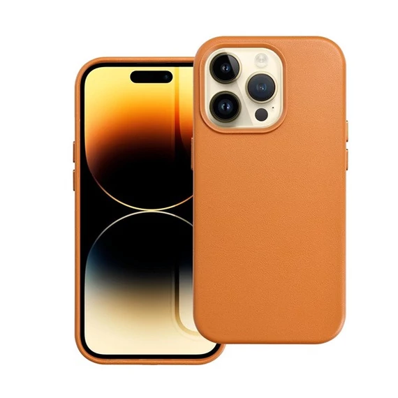 Magsafe műbőr tok Apple iPhone 15 Pro Max , narancs