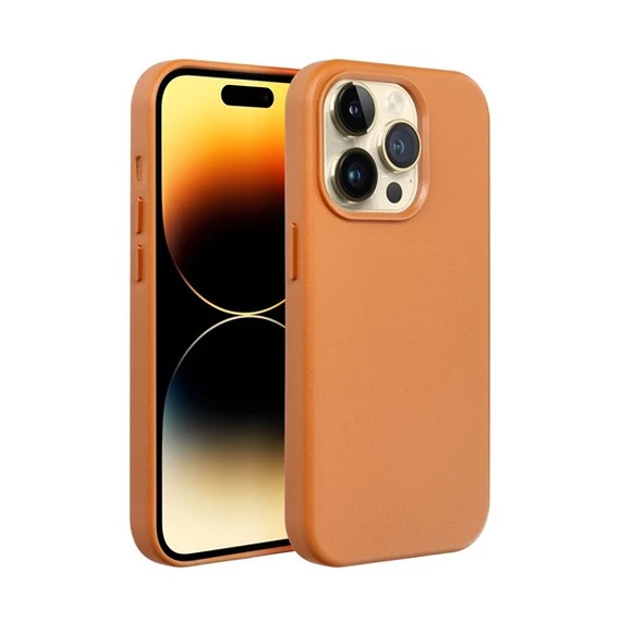 Magsafe műbőr tok Apple iPhone 15 Pro Max , narancs