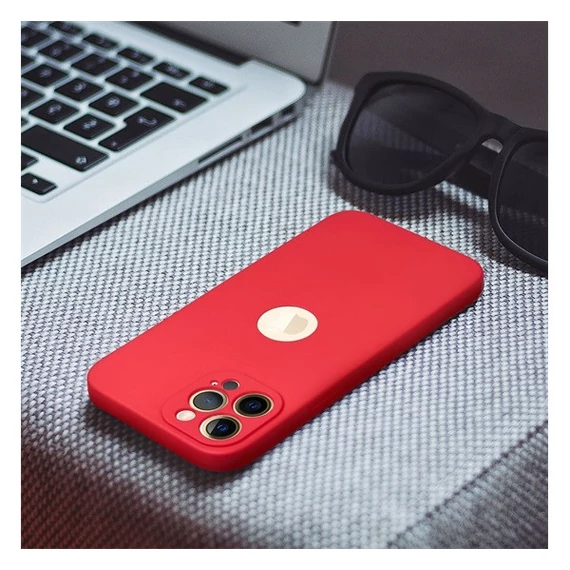 Forcell Soft Apple iPhone 15 Plus szilikon tok, piros