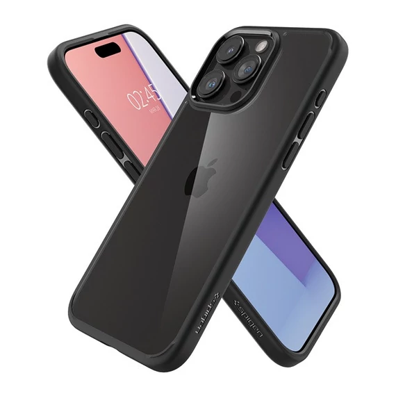 Spigen Ultra Hybrid Apple iPhone 15 Pro Max tok, Matte Black, fekete