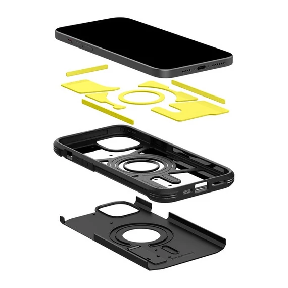 Spigen Tough Armor MagFit Apple iPhone 15 Plus tok, MagSafe, fekete