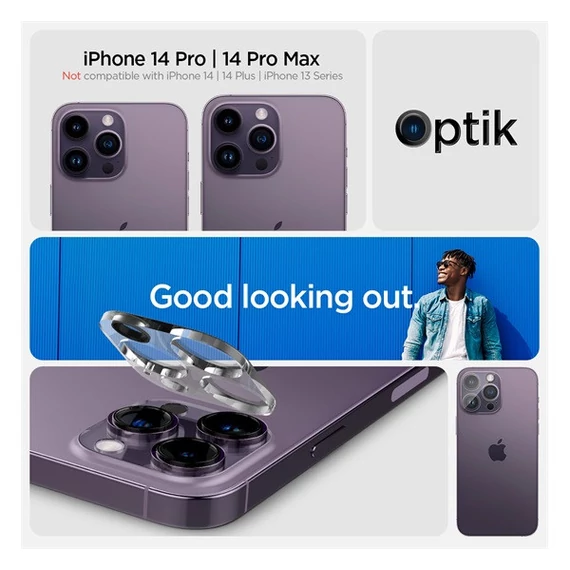 Spigen Glas.tR Optik Apple iPhone 14 Pro/14 Pro Max, Tempered kameravédő fólia (2db)