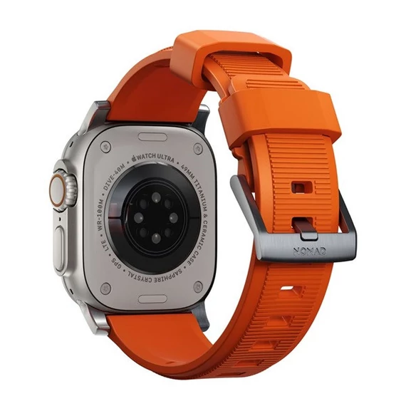 Nomad Rugged Apple Watch 42/44/45/49mm szíj, narancs