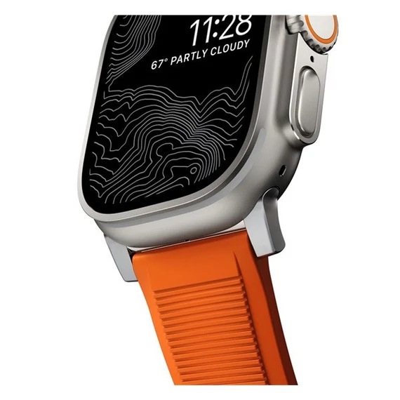 Nomad Rugged Apple Watch 42/44/45/49mm szíj, narancs