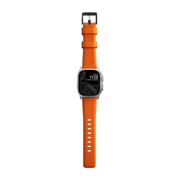 Nomad Rugged Apple Watch 42/44/45/49mm szíj, narancs
