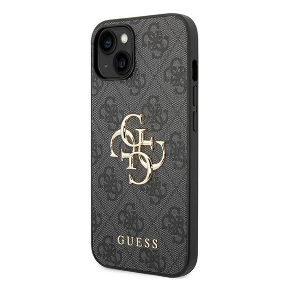 Guess 4G Big Metal Logo Apple iPhone 15 Plus hátlap tok, szürke
