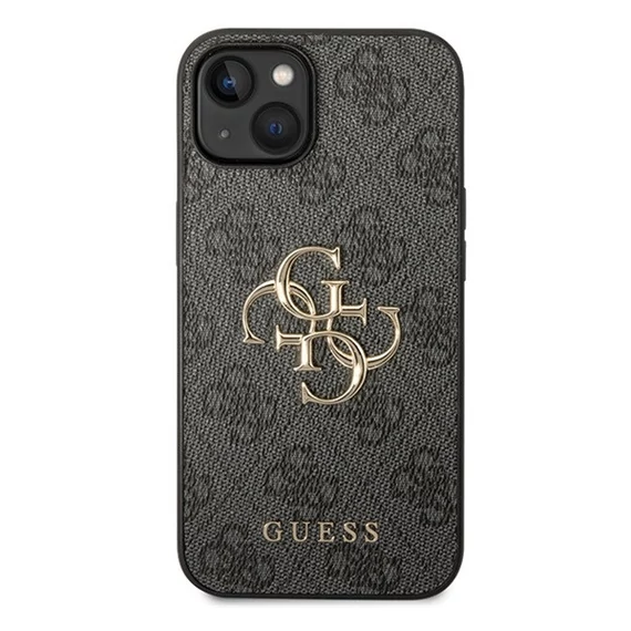 Guess 4G Big Metal Logo Apple iPhone 15 Plus hátlap tok, szürke