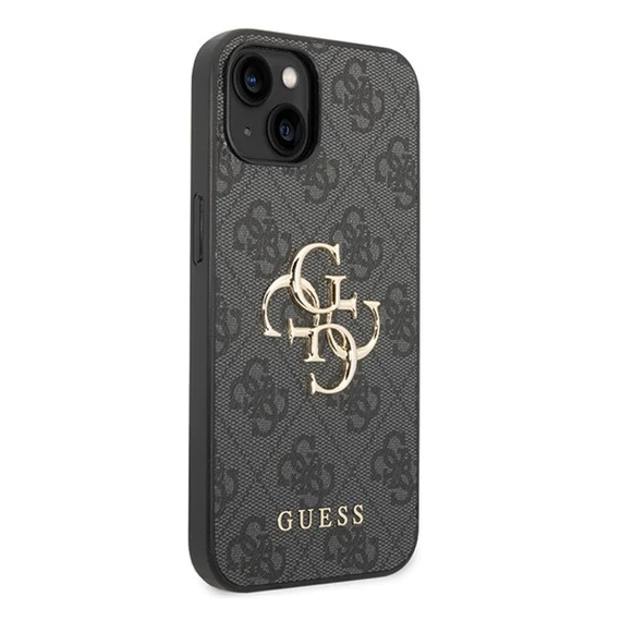 Guess 4G Big Metal Logo Apple iPhone 15 Plus hátlap tok, szürke