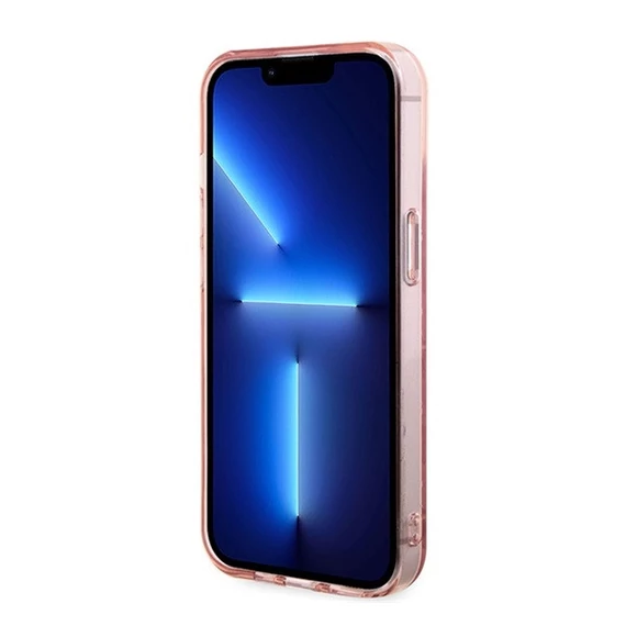 Karl Lagerfeld Monogram Choupette Apple iPhone 15 hátlap tok, rózsaszín