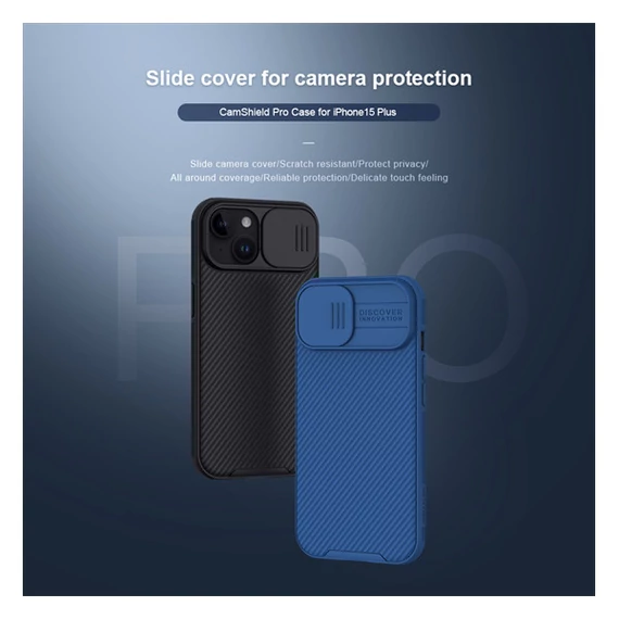 Nillkin CamShield Pro Apple iPhone 15 Plus tok, fekete