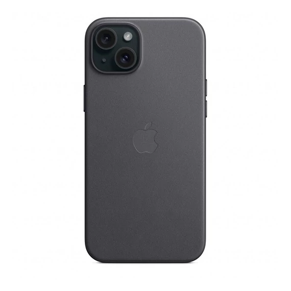 Apple iPhone 15 Plus FineWoven-szövettok MagSafe, fekete