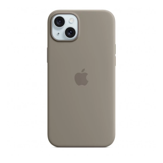 Apple iPhone 15 Plus MagSafe szilikon tok, agyag