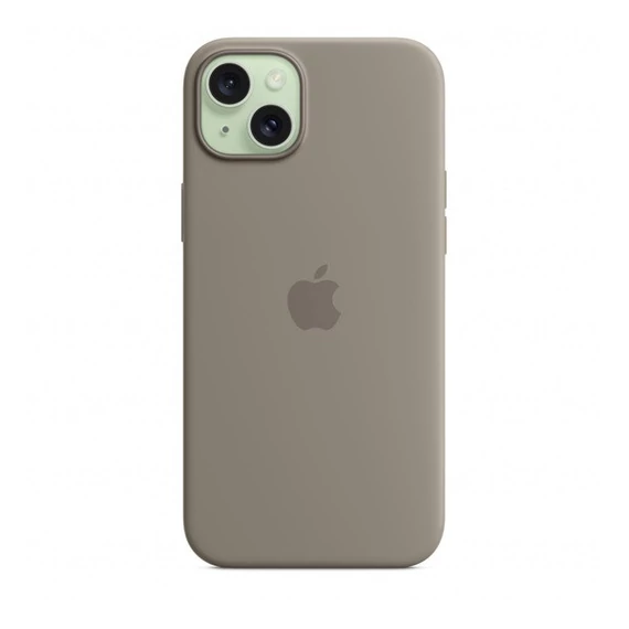 Apple iPhone 15 Plus MagSafe szilikon tok, agyag