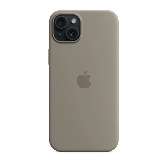 Apple iPhone 15 Plus MagSafe szilikon tok, agyag