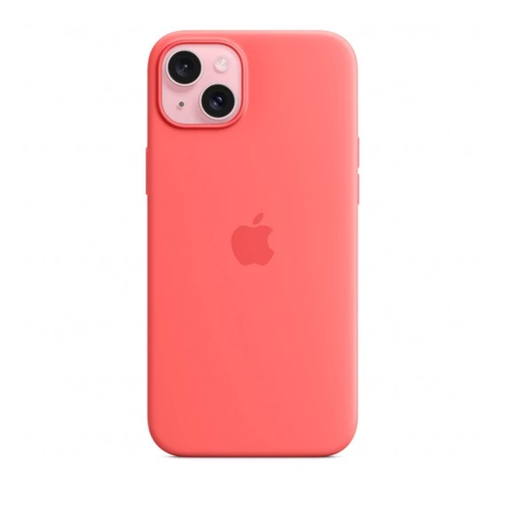 Apple iPhone 15 Plus MagSafe szilikon tok, guava