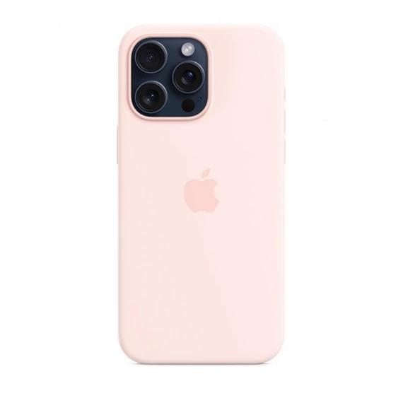 Apple iPhone 15 Pro Max MagSafe szilikon tok, világos rózsaszín