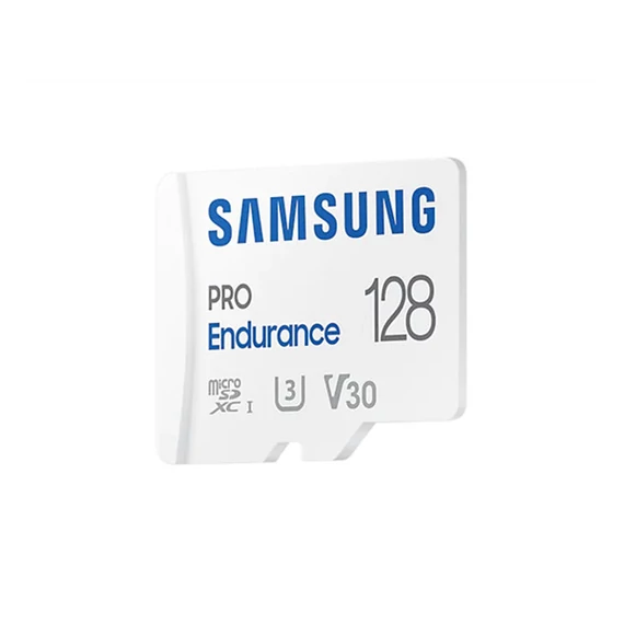 SAMSUNG Memóriakártya, PRO Endurance microSD kártya 128GB, CLASS 10, UHS-I (SDR104), + SD Adapter, R100/W40
