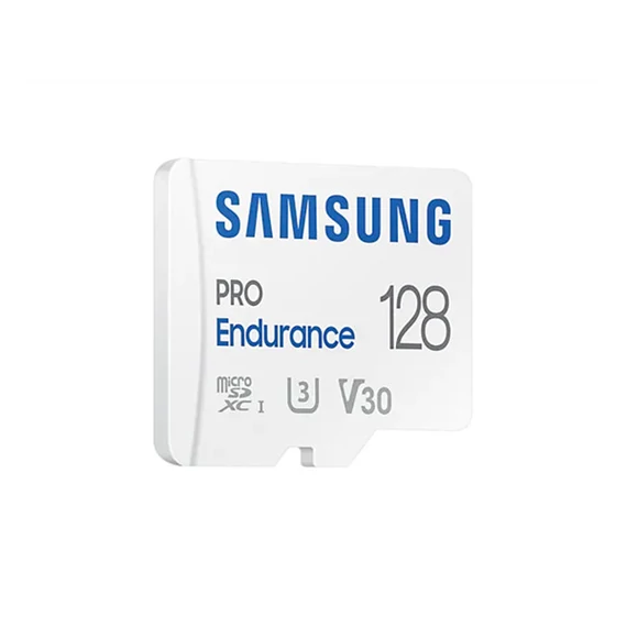 SAMSUNG Memóriakártya, PRO Endurance microSD kártya 128GB, CLASS 10, UHS-I (SDR104), + SD Adapter, R100/W40