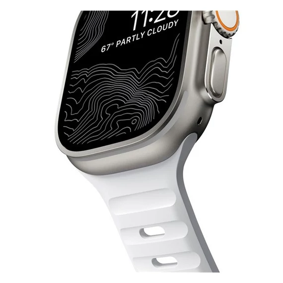 Nomad Sport Apple Watch 42/44/45/49mm M/L szíj, fehér