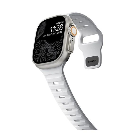 Nomad Sport Apple Watch 42/44/45/49mm M/L szíj, fehér