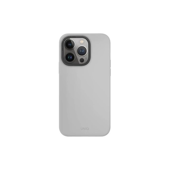 Uniq Lino Hue Apple iPhone 15 Pro Magsafe Szilikon tok, szürke