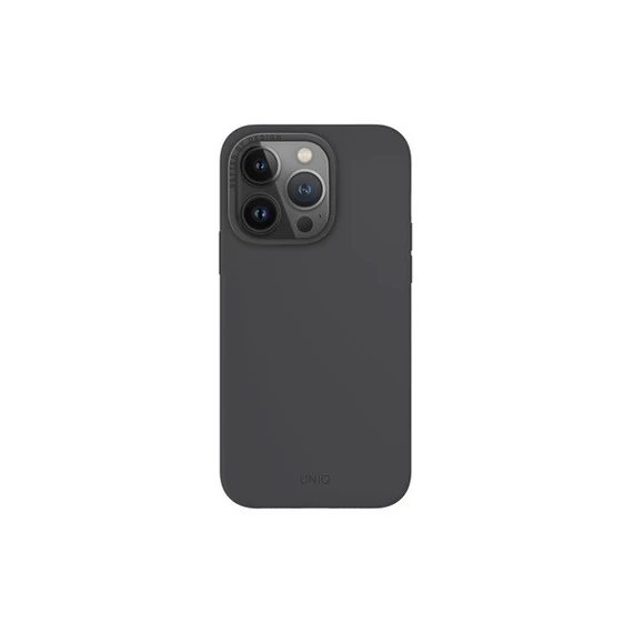Uniq Lino Hue Apple iPhone 15 Pro Magsafe Szilikon tok, sötét szürke