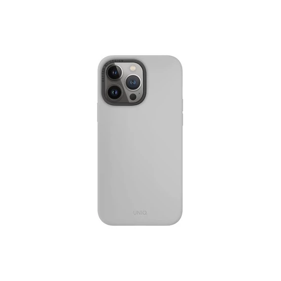 Uniq Lino Hue Apple iPhone 15 Pro Max Magsafe Szilikon tok, szürke