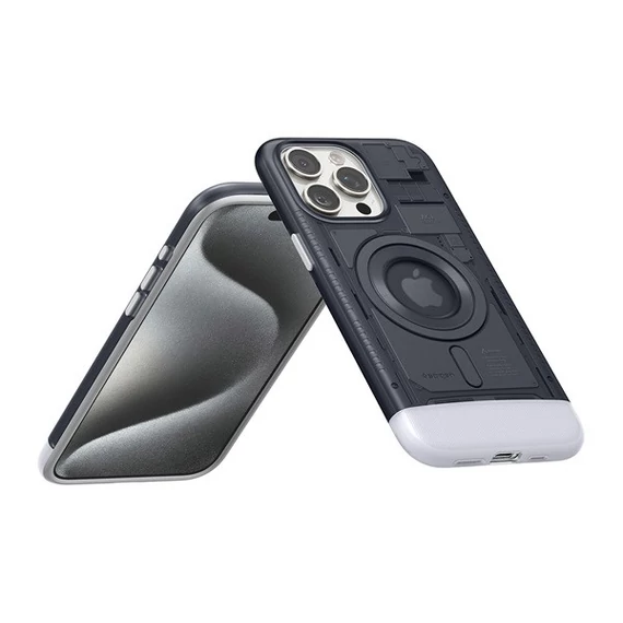 Spigen Classic C1 MagFit Apple iPhone 15 Pro tok, MagSafe Grafit, szürke